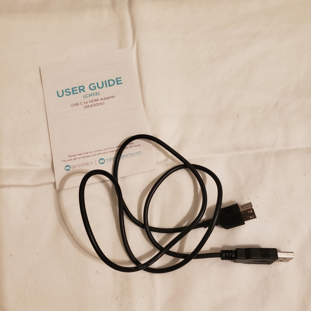 Black USB-C to HDMI Adapter Cable